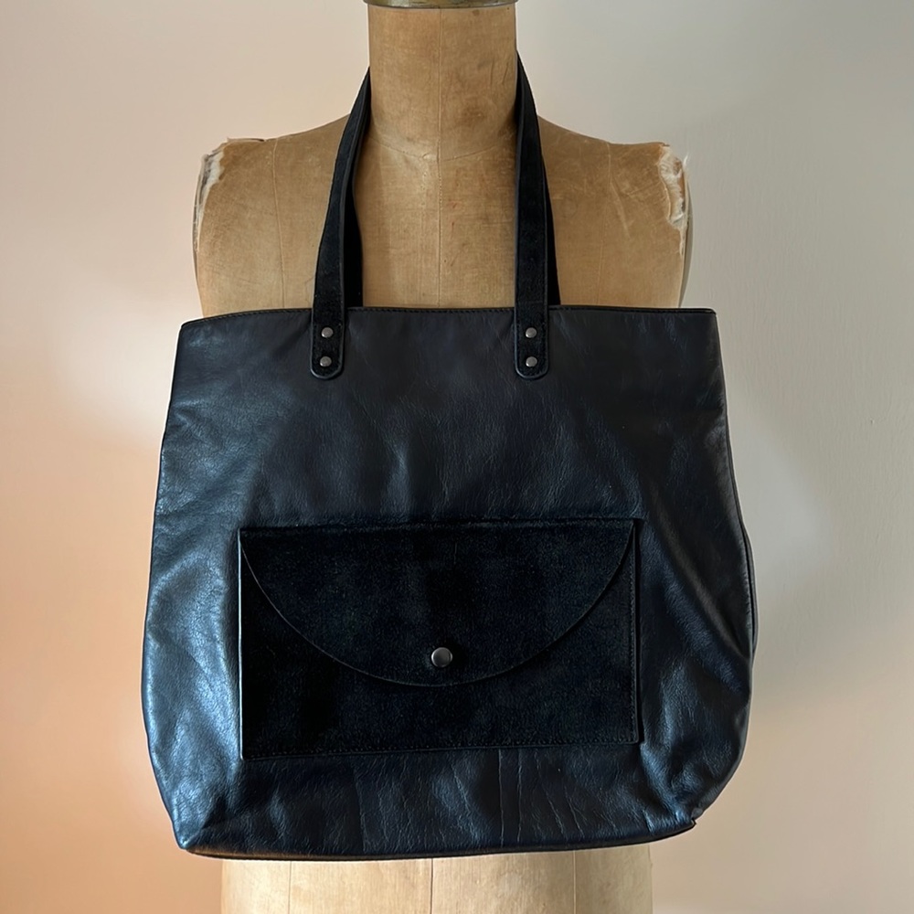 NWOT Eileen Fisher Leather & Suede Tote Bag